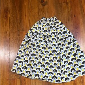 Elegant Women's A-Line Skirt - Black, Yellow, White
